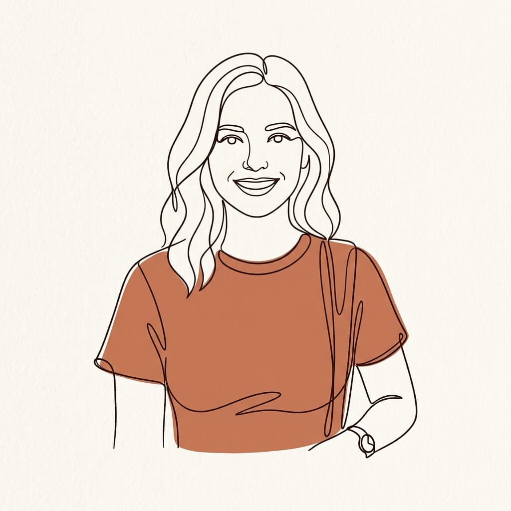 Retrato fineline de María González